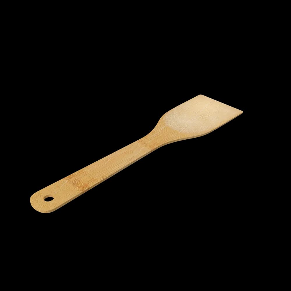 The Bamboo Spatula is a versatile kitchen tool made from eco-friendly bamboo. Ideal for flipping, stirring, and serving various dishes.