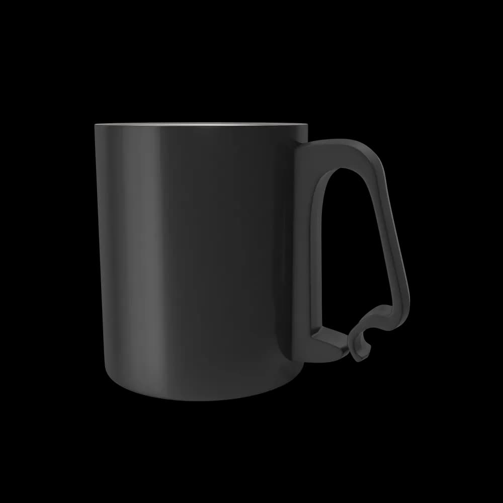 The Black Aluminium Cup is a stylish and durable cup suitable for both hot and cold beverages. Its sleek black design adds a modern touch to your drinkware collection.