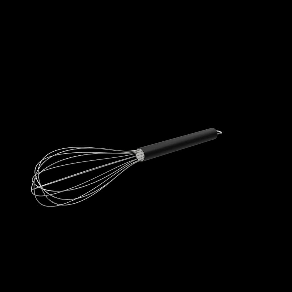 The Black Whisk is a kitchen essential for whisking and beating ingredients. Its ergonomic handle and sleek design make it a practical and stylish tool.