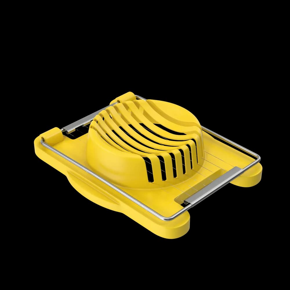 The Egg Slicer is a convenient tool for slicing boiled eggs evenly. It's perfect for salads, sandwiches, and other dishes where sliced eggs are desired.