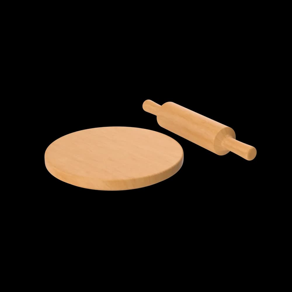 The Wooden Rolling Pin is a classic kitchen tool for rolling out dough for baking. Its smooth surface and sturdy handles make it easy to achieve uniform thickness.