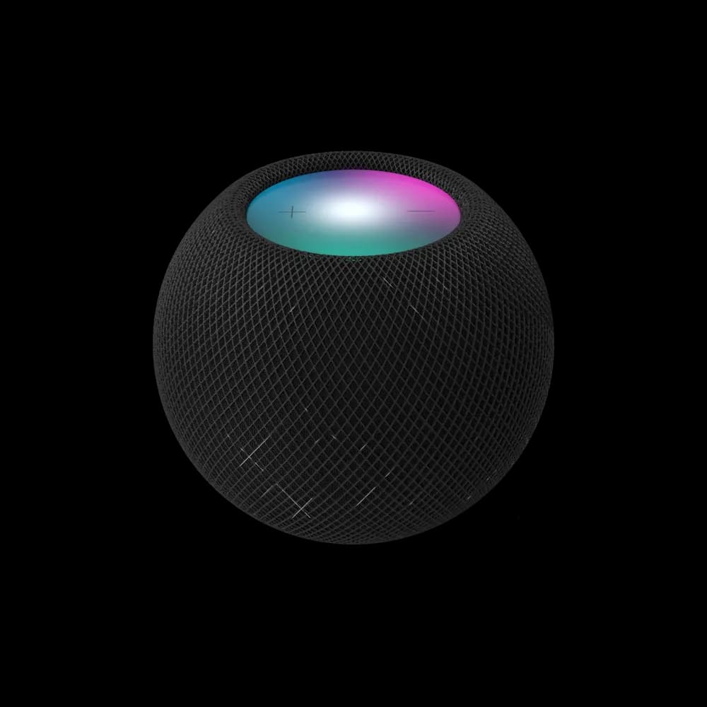 The Apple HomePod Mini in Cosmic Grey is a compact smart speaker that delivers impressive audio and integrates seamlessly with the Apple ecosystem for a smart home experience.