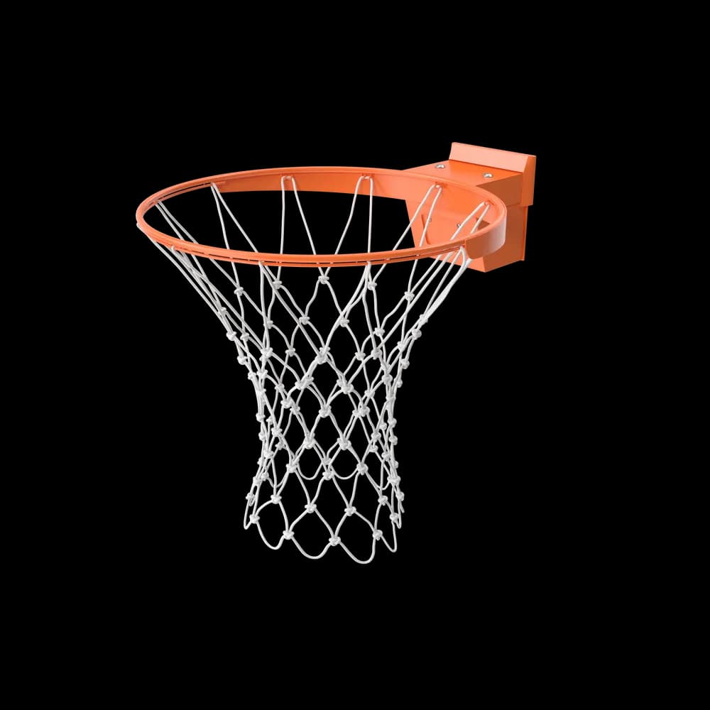 The Basketball Rim is a sturdy hoop and net assembly mounted on a basketball backboard. It provides a target for shooting and scoring in the game of basketball.