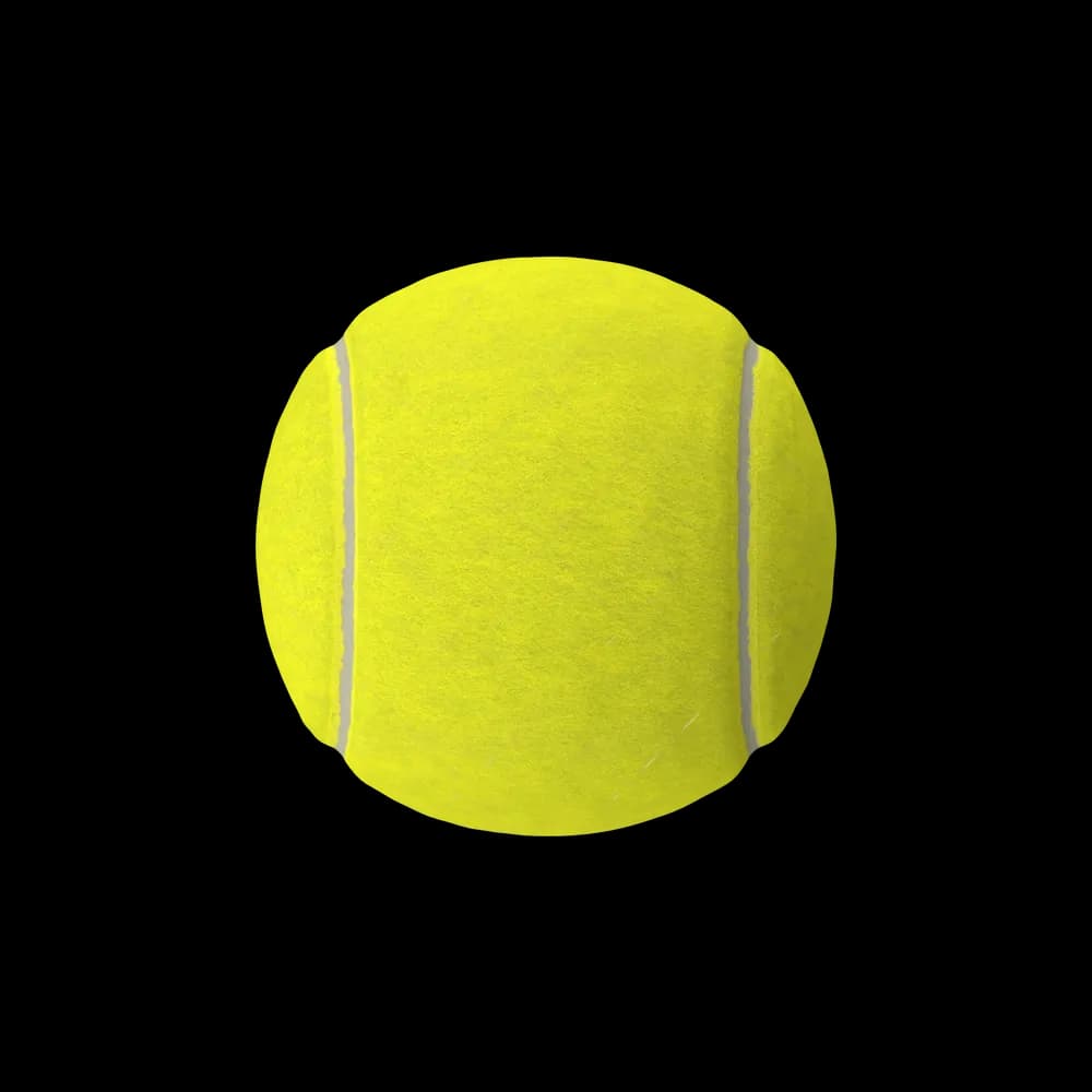 The Tennis Ball is a standard ball used in the sport of tennis. It is designed for bouncing and hitting with tennis rackets during matches or practice sessions.