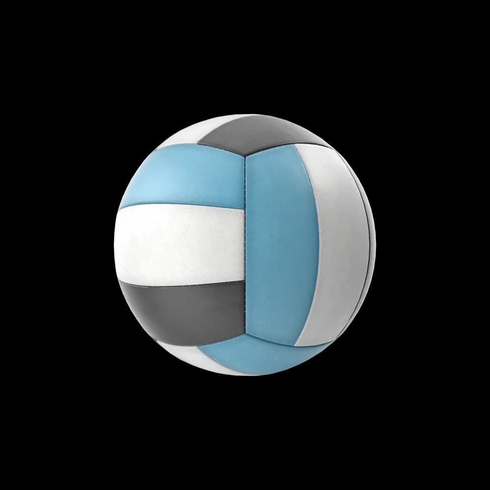 The Volleyball is a standard ball used in the sport of volleyball. It is designed for passing, setting, and spiking over the net during volleyball matches.