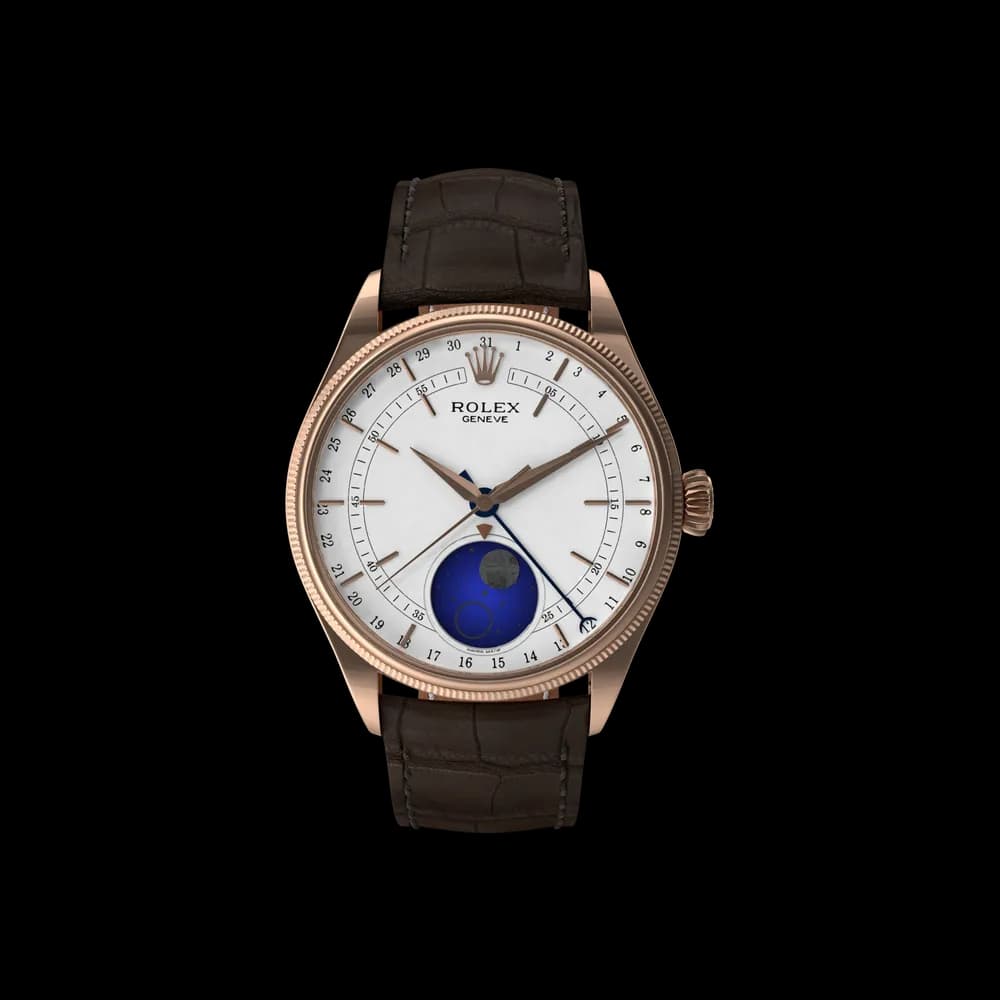 The Rolex Cellini Moonphase watch is a masterpiece of horology. Featuring a moon phase complication, it showcases the craftsmanship and elegance that Rolex is renowned for.